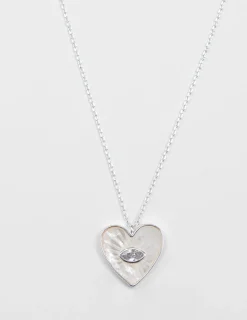 Heart with Crystal Eye Necklace