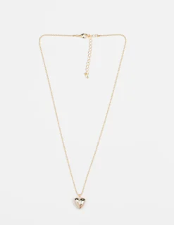 Heart with Heart Crystal Necklace