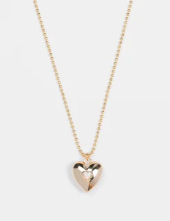 Heart with Heart Crystal Necklace