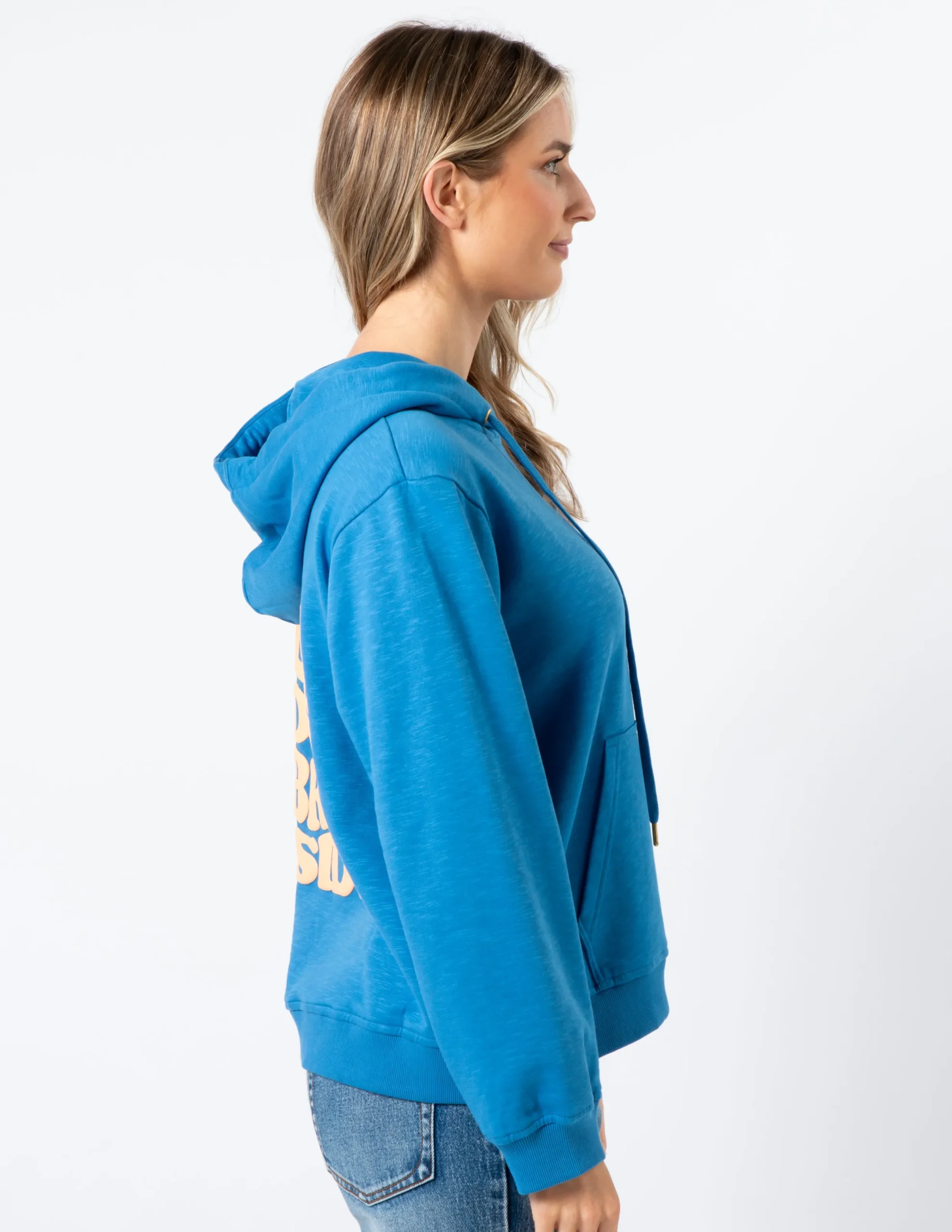 Hoodie - Aqua Look on the Bright Side