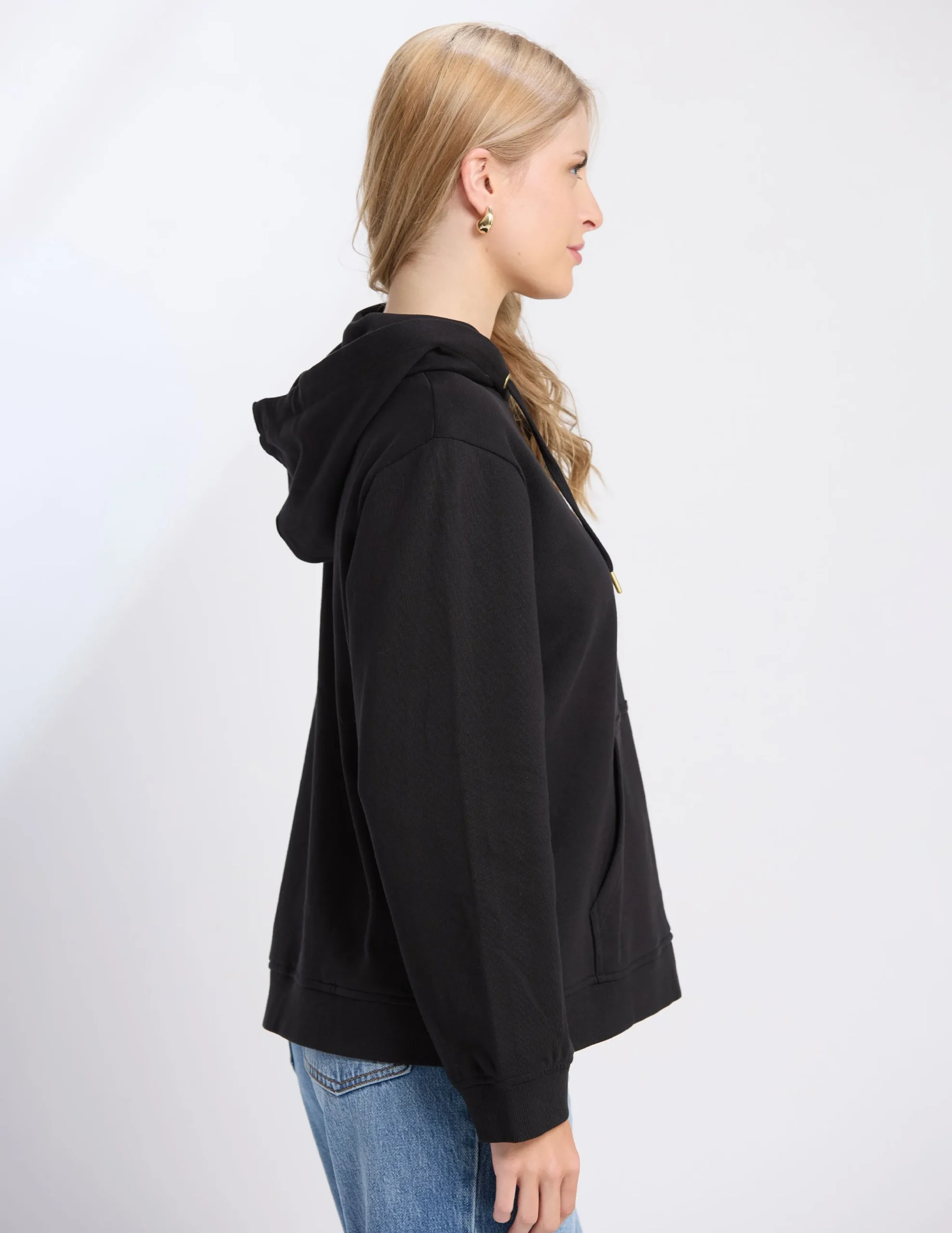 Hoodie - Black Leopard Cross