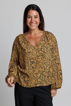 Hudson Blouse - Bronze Peony