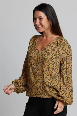 Hudson Blouse - Bronze Peony