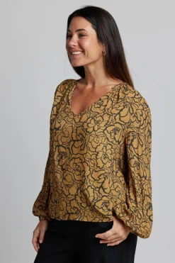 Hudson Blouse - Bronze Peony