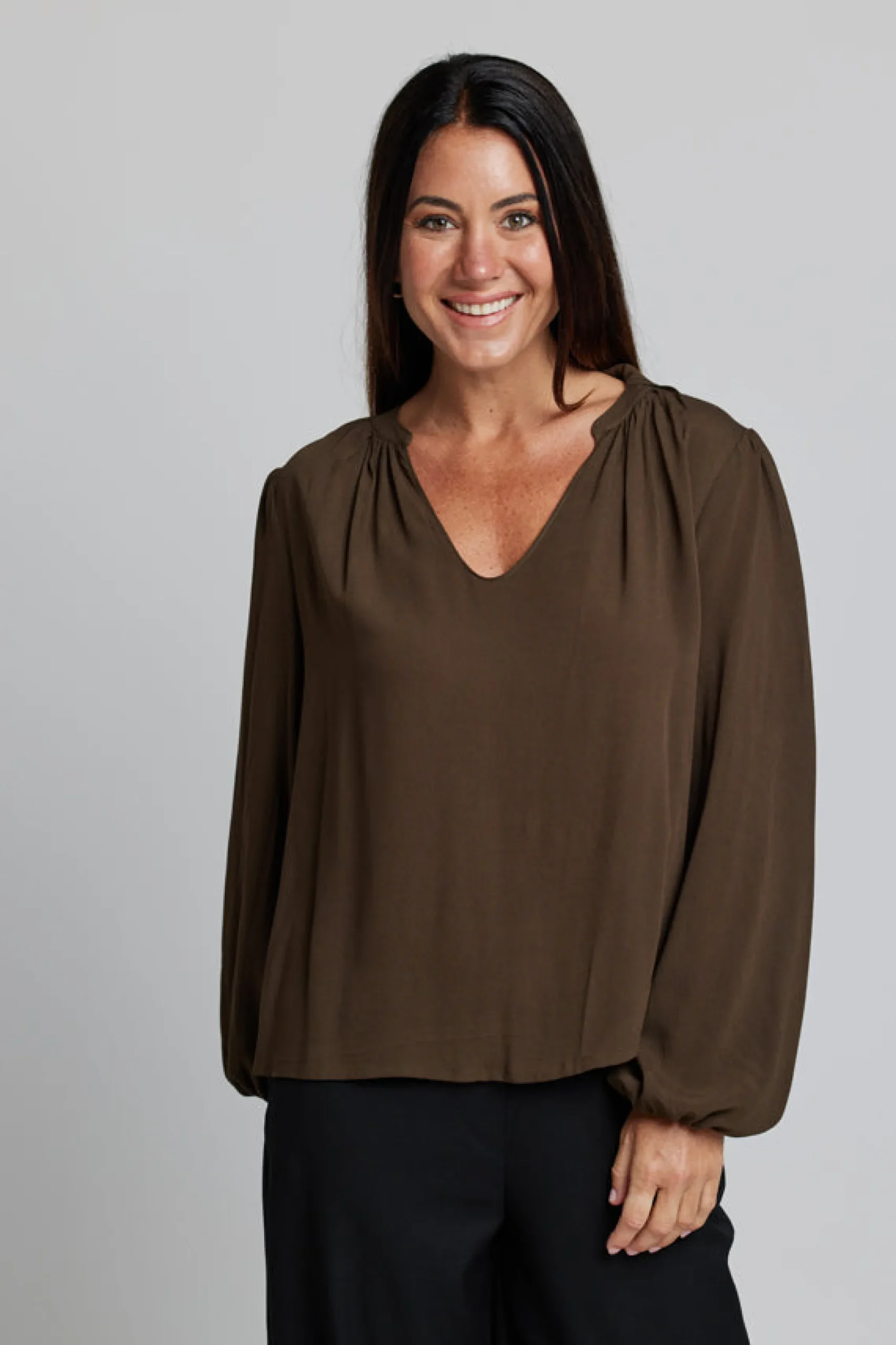 Hudson Blouse - Dark Olive