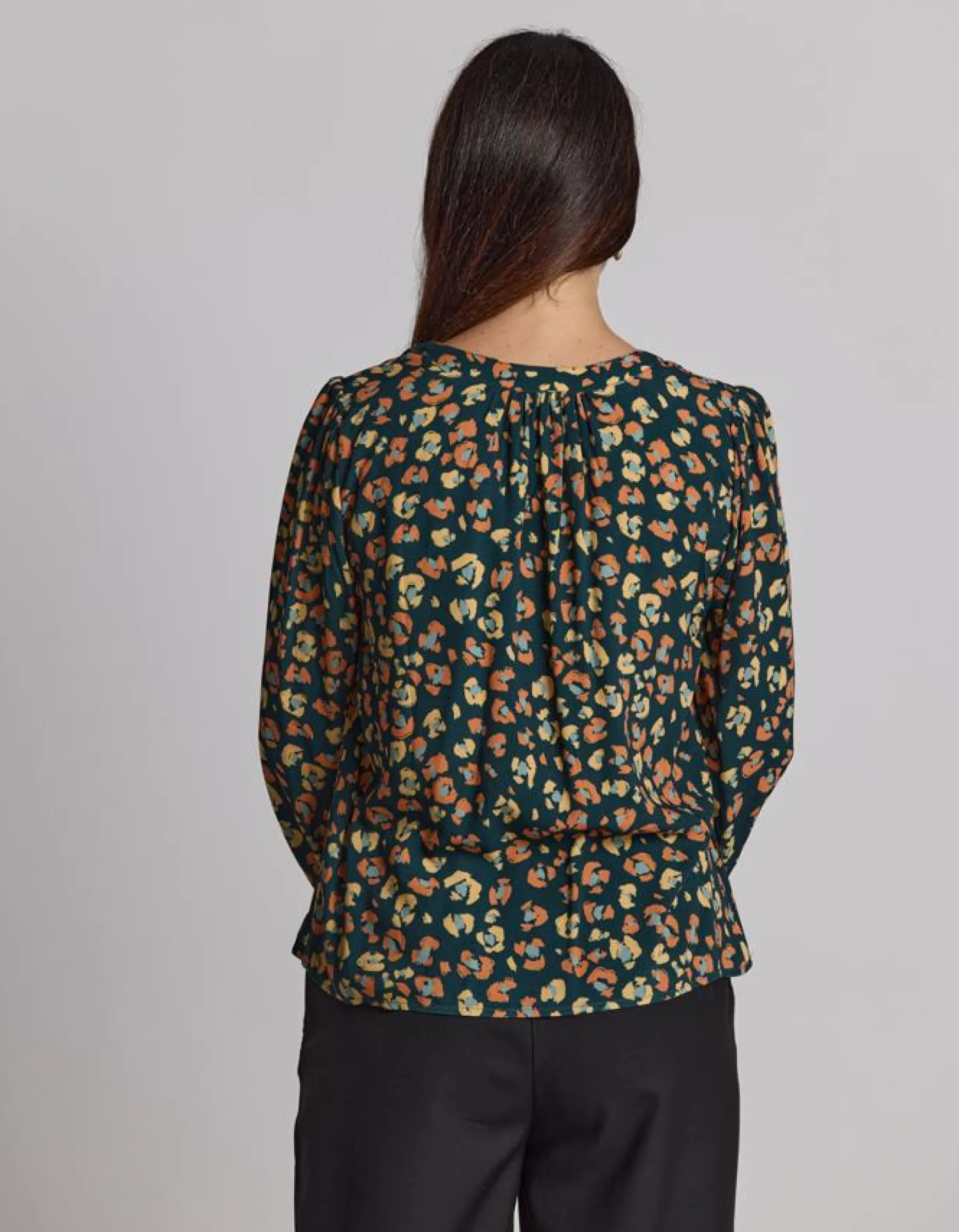 Hudson Blouse - Winter Leopard