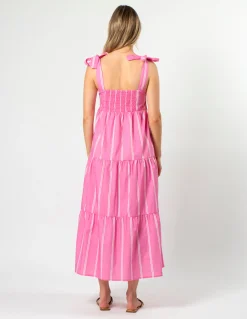 Ivy Dress - Bubblegum Stripe