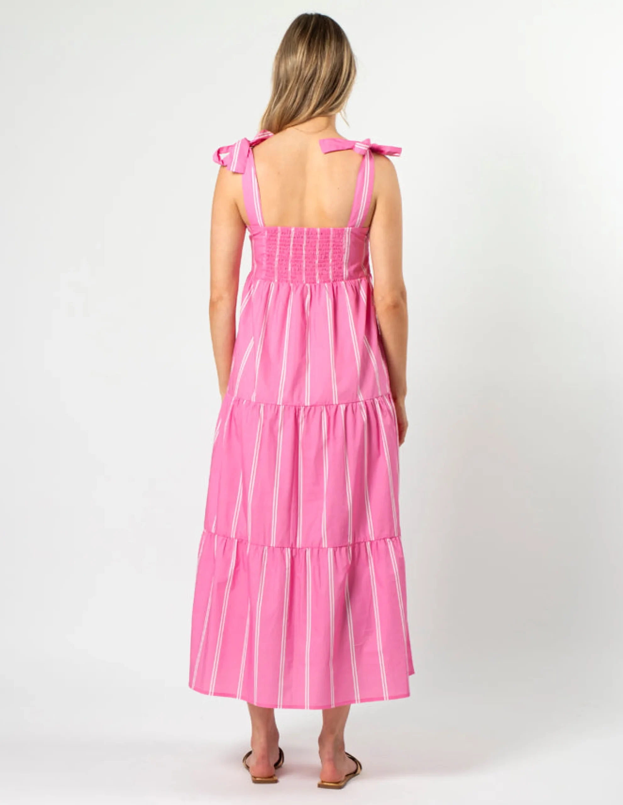 Ivy Dress - Bubblegum Stripe
