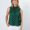 Jenna Top - Navy and Green