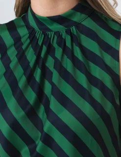 Jenna Top - Navy and Green