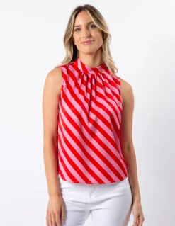 Jenna Top - Pink and Red