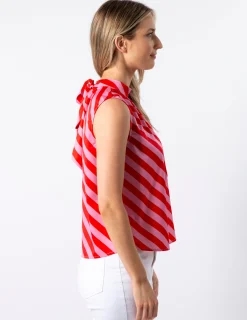 Jenna Top - Pink and Red