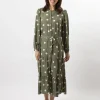 Joli Dress - Olive Spot