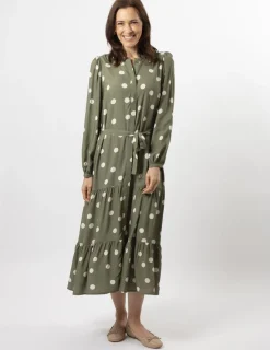 Joli Dress - Olive Spot