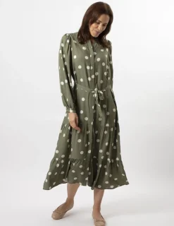 Joli Dress - Olive Spot