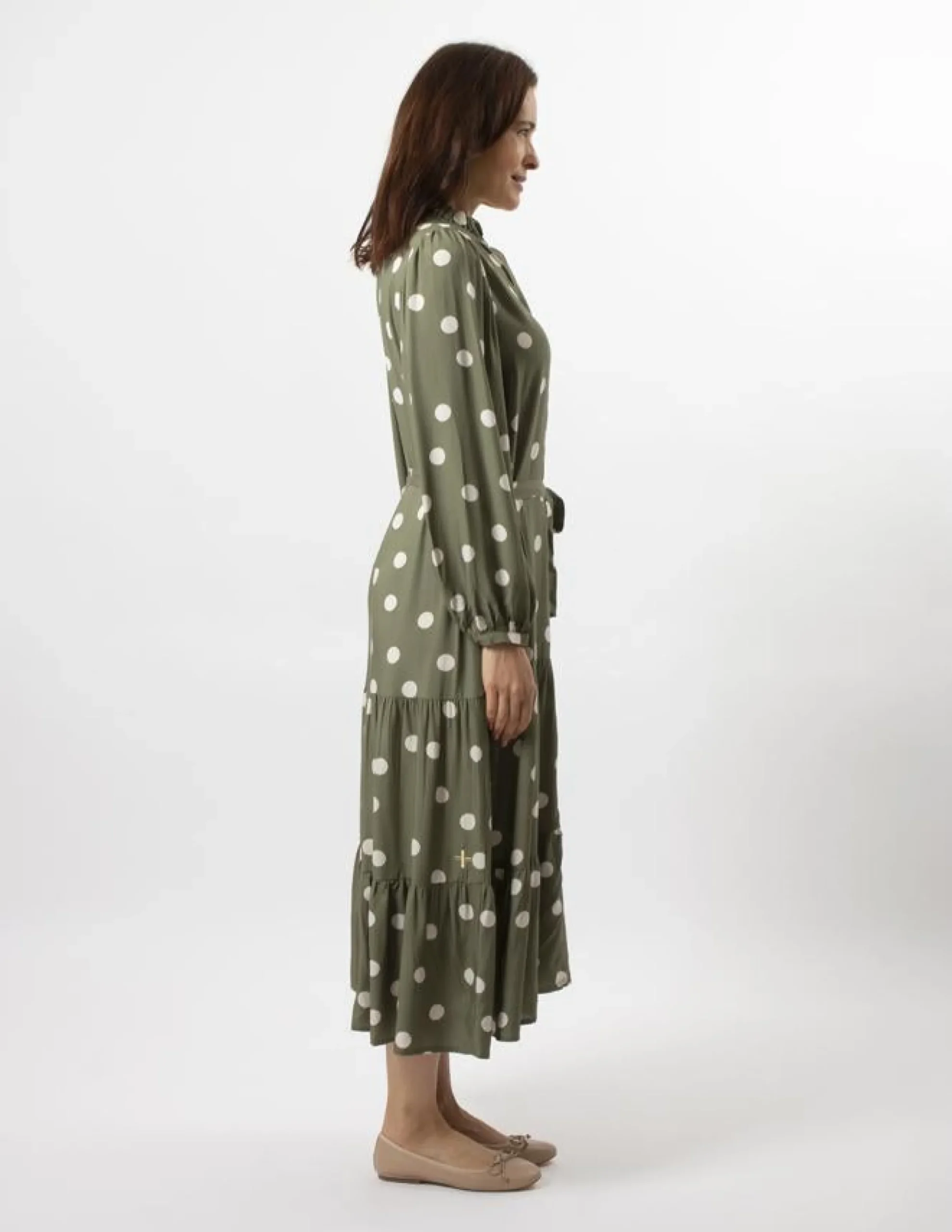 Joli Dress - Olive Spot