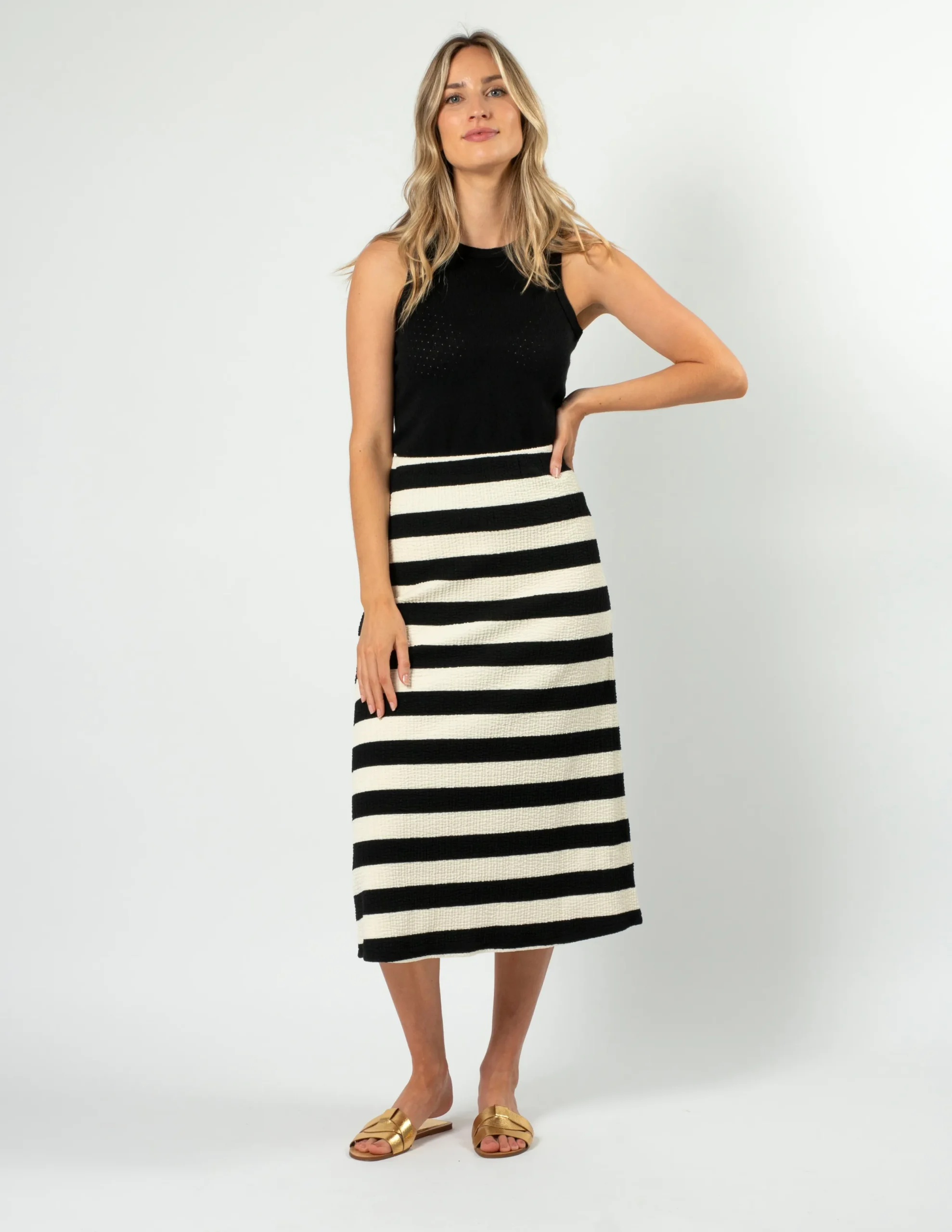 Jordie Skirt - Oreo Stripe