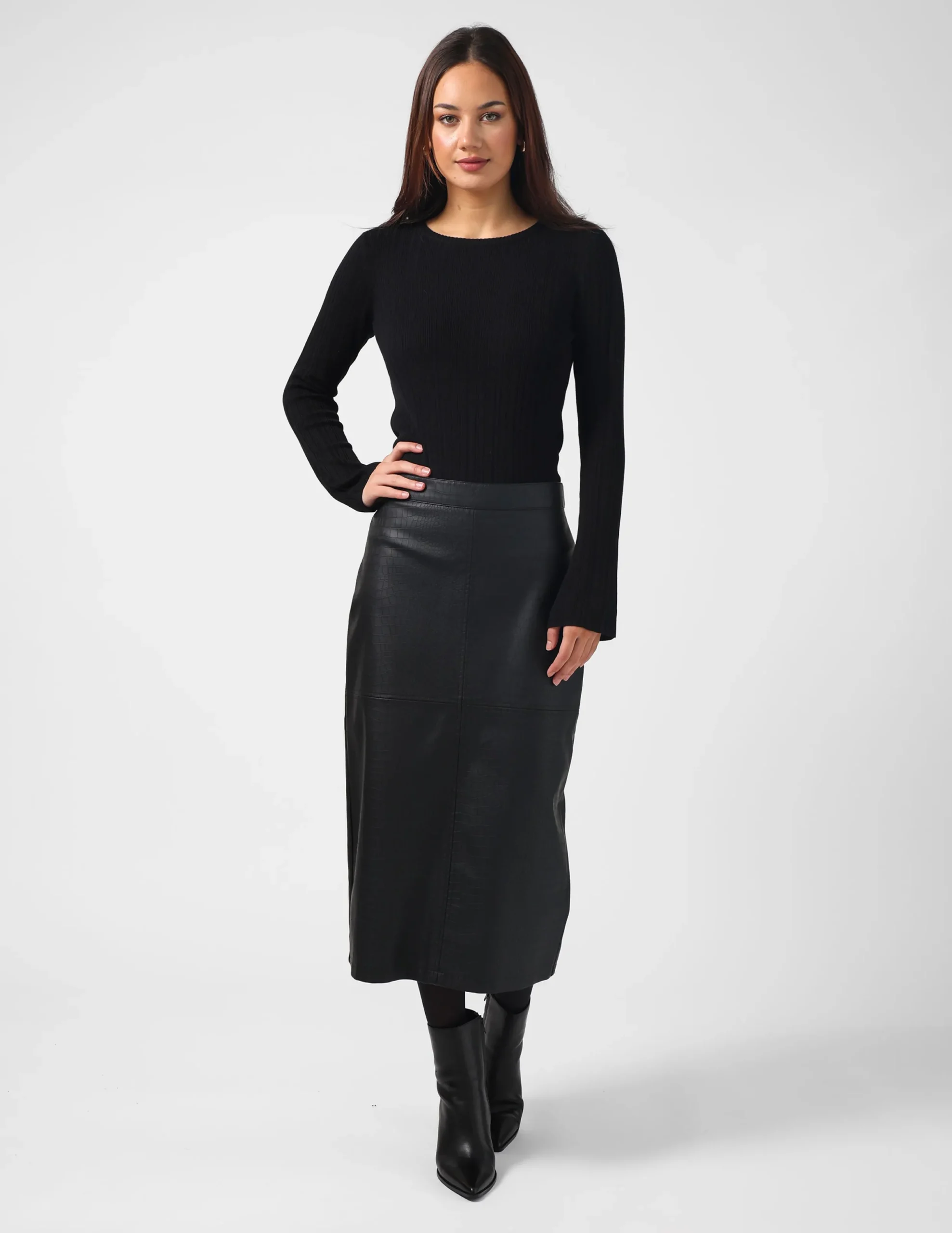 Josie Skirt Croc - Black