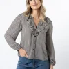Keaton Blouse - Houndstooth