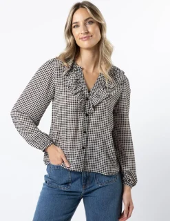 Keaton Blouse - Houndstooth
