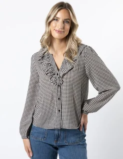 Keaton Blouse - Houndstooth
