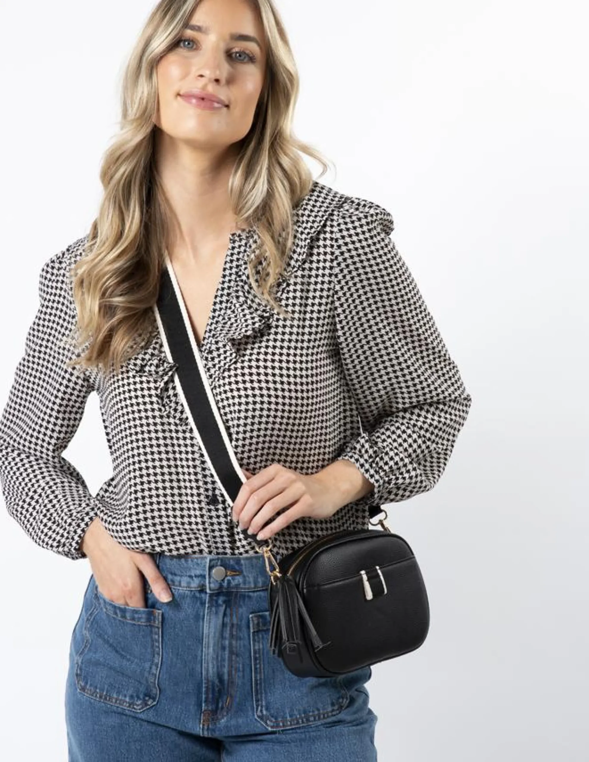Keaton Blouse - Houndstooth