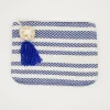 Large Pouch - Navy Herringbone