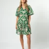 Lena Dress - Vinatge Green Floral