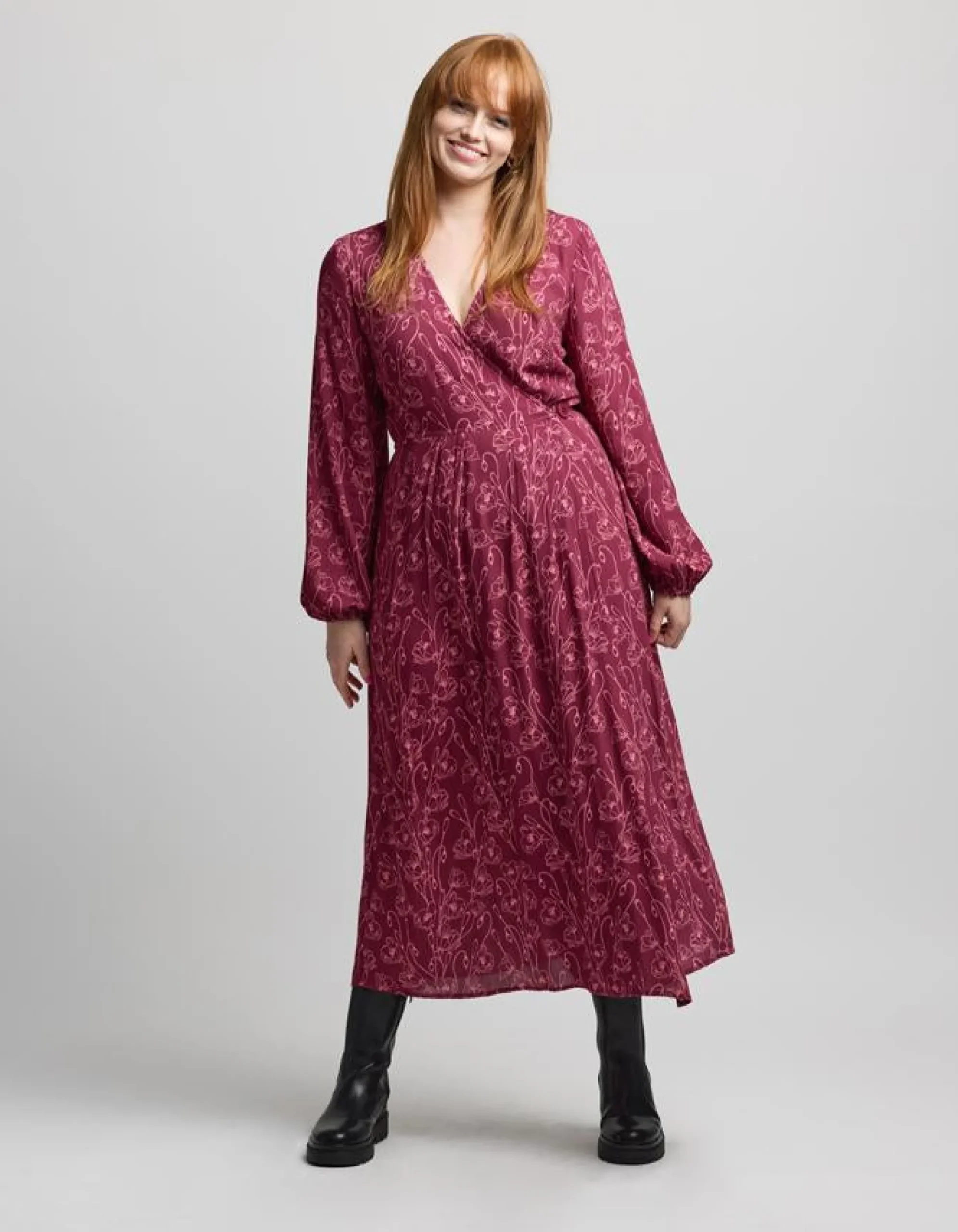 Lexington Dress - Rhubarb Blooms
