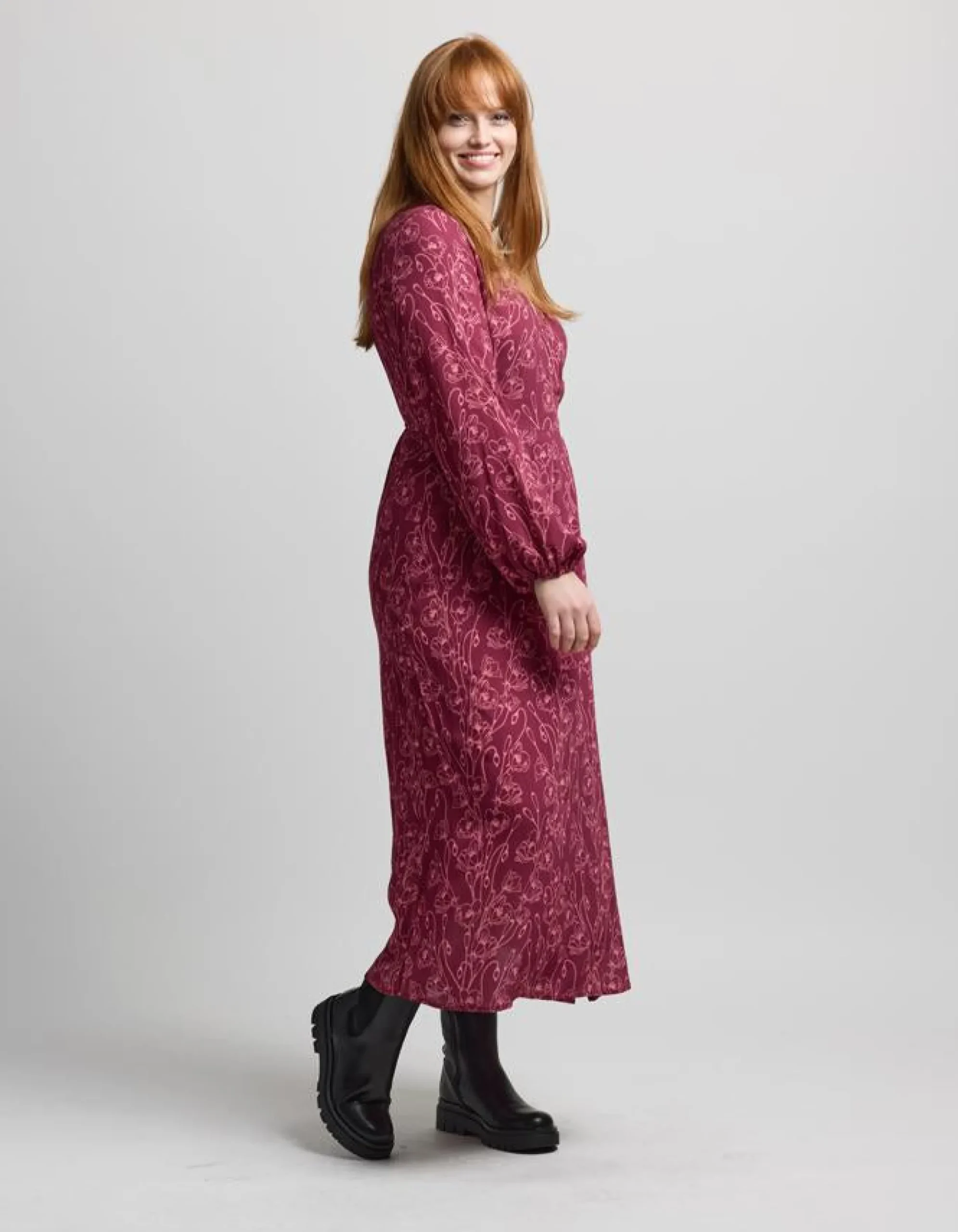 Lexington Dress - Rhubarb Blooms