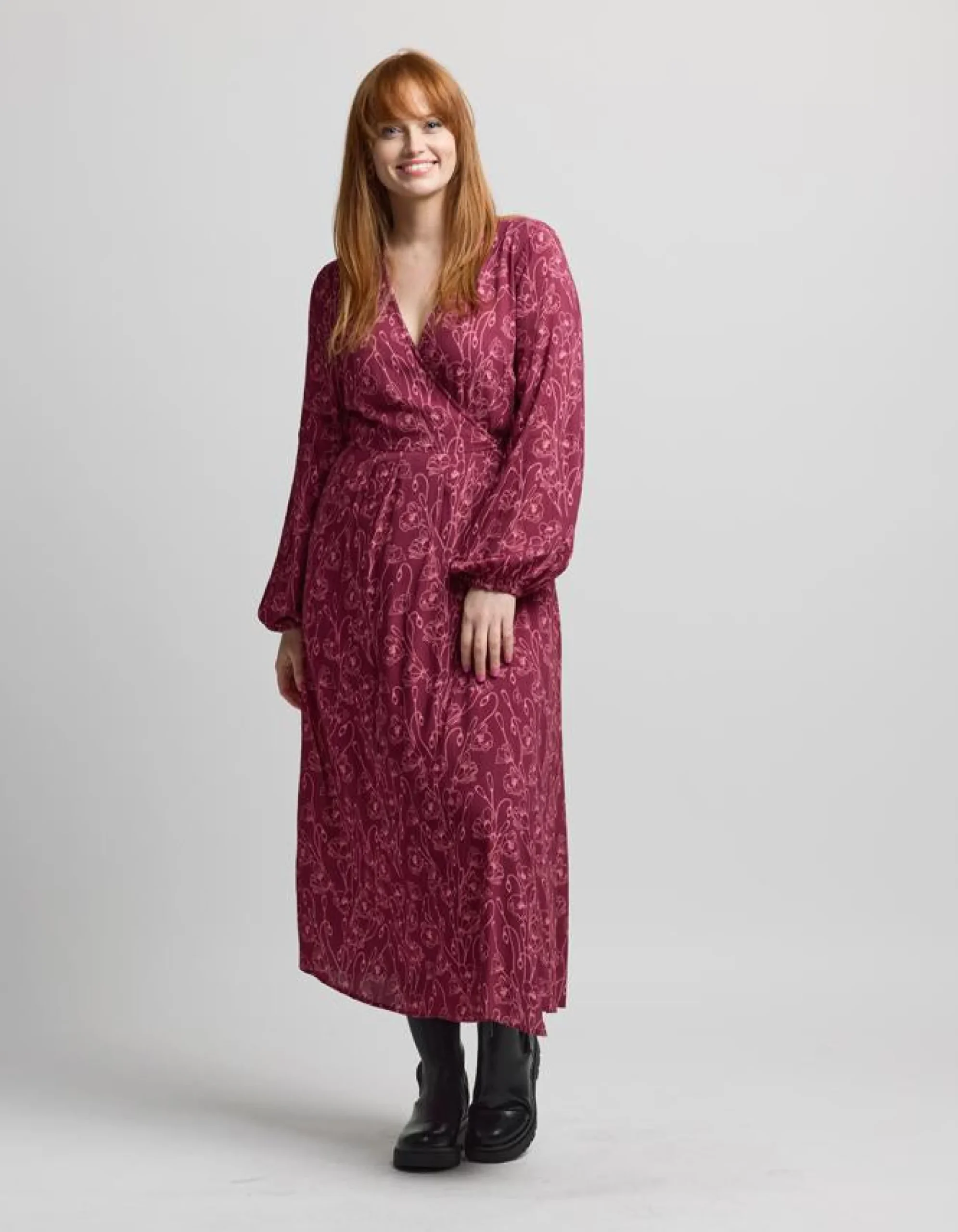 Lexington Dress - Rhubarb Blooms