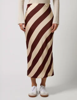 Liv Skirt - Merlot Stripe