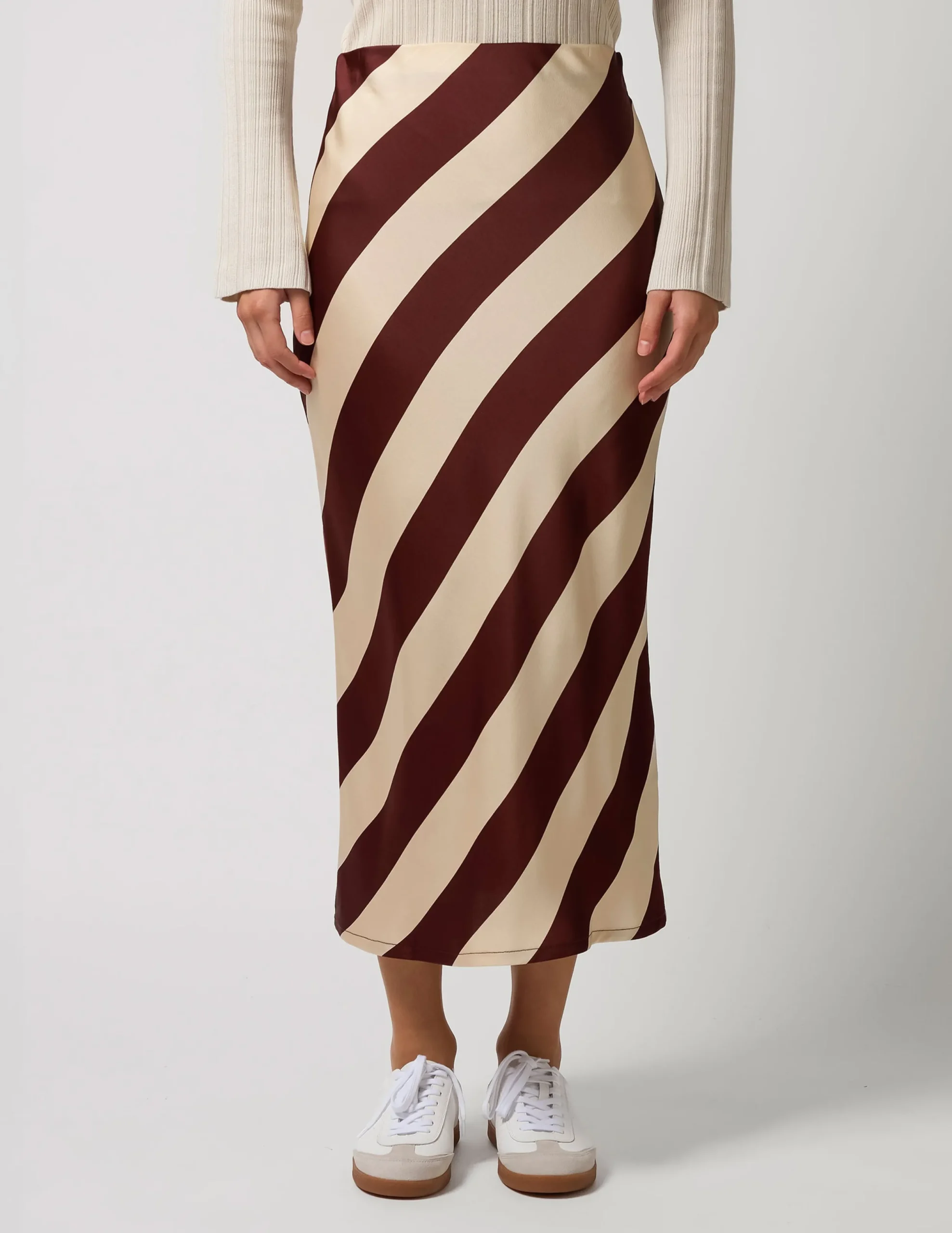 Liv Skirt - Merlot Stripe