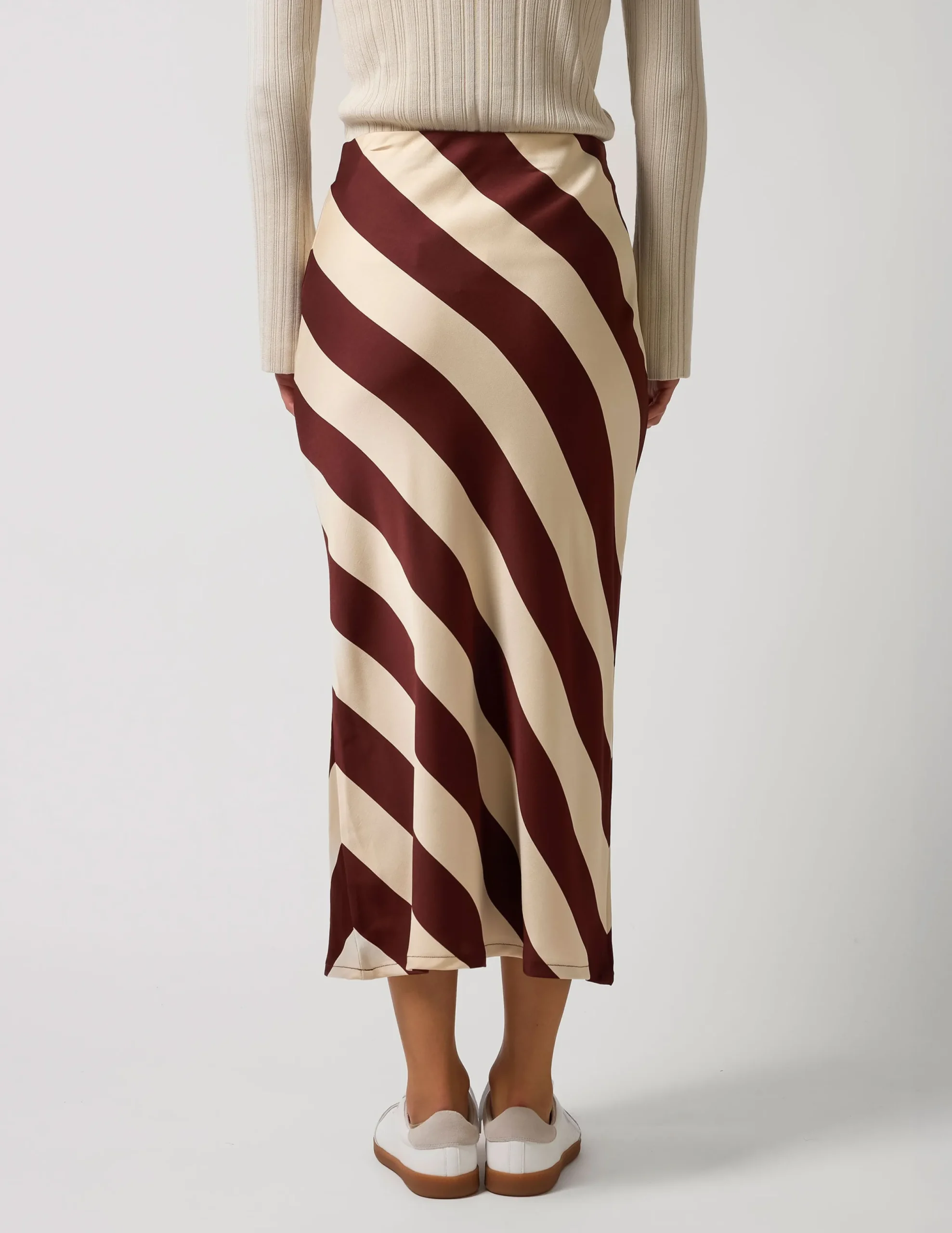 Liv Skirt - Merlot Stripe