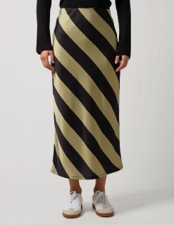 Liv Skirt - Sage Stripe