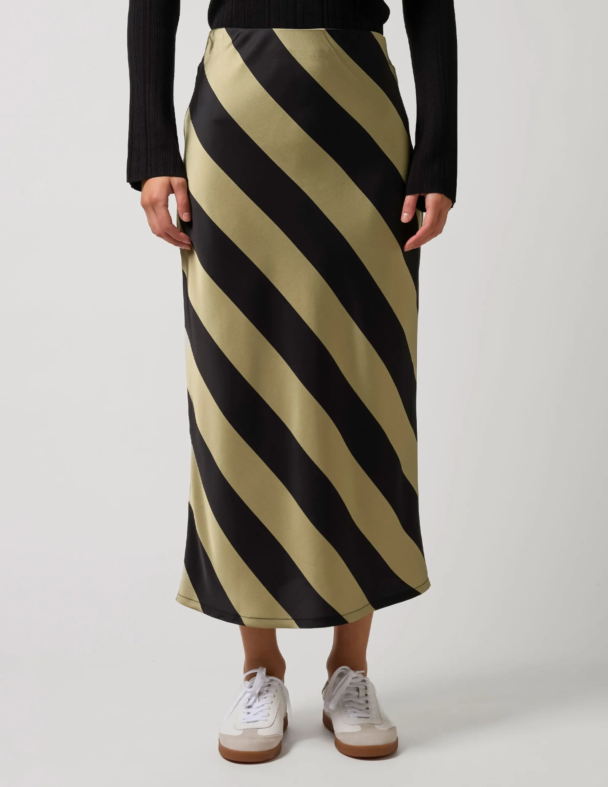 Liv Skirt - Sage Stripe