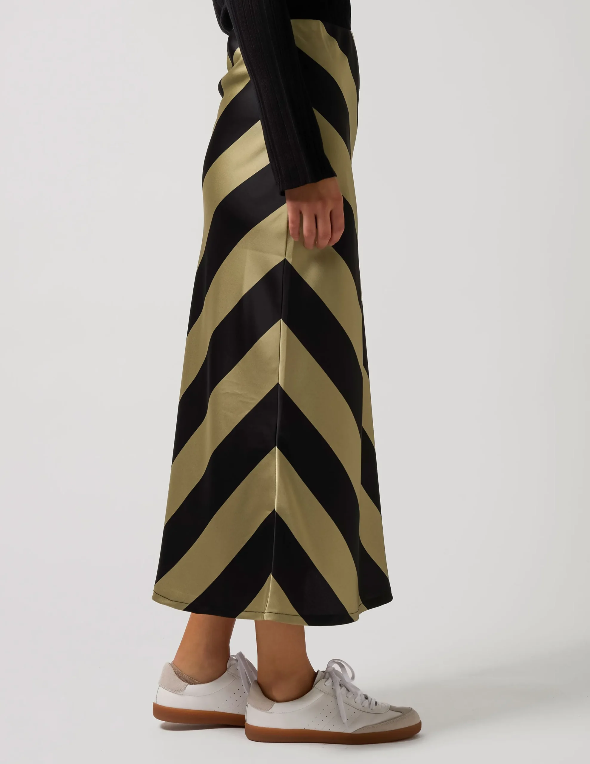 Liv Skirt - Sage Stripe