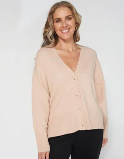 Logo Cardigan - Blush