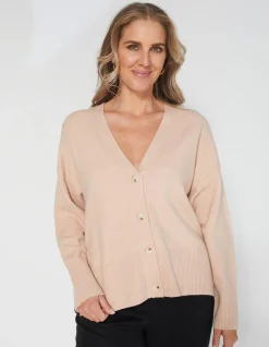 Logo Cardigan - Blush