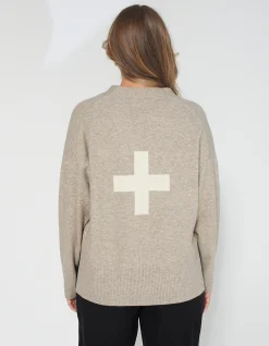 Logo Cardigan - Linen