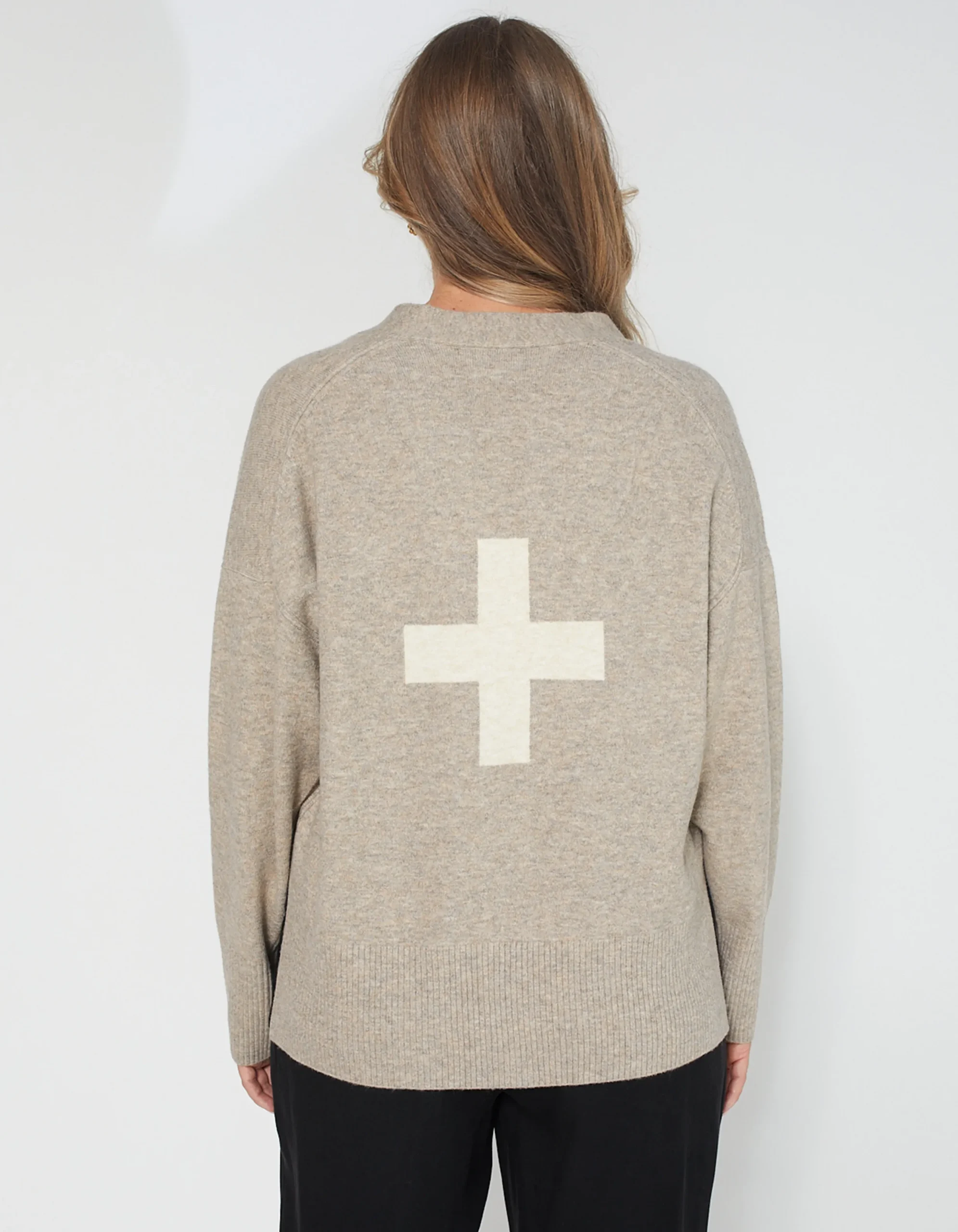 Logo Cardigan - Linen