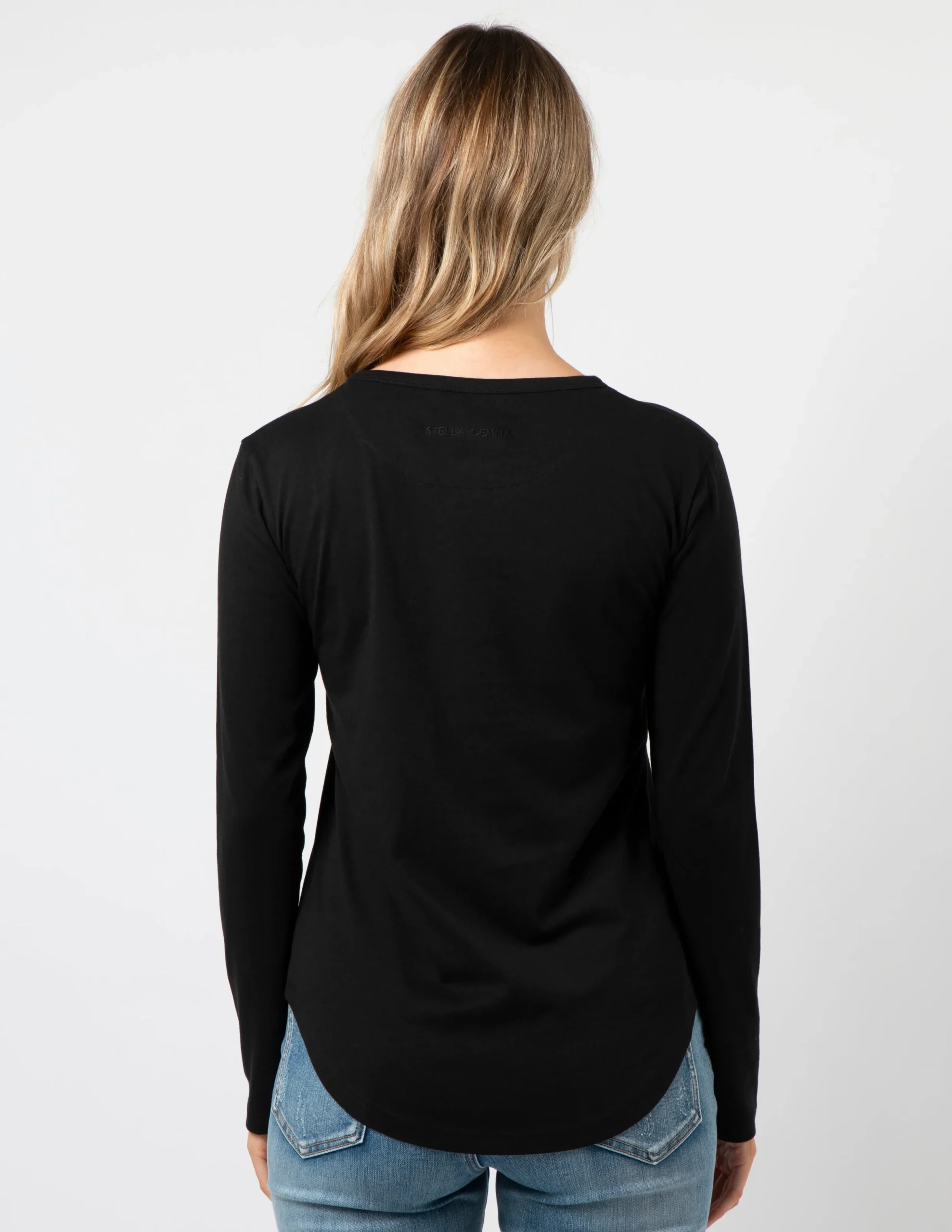 LS Tee - Black with Leopard Cross