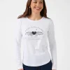 LS Tee Grunge Heart - White