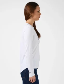 LS Tee Grunge Heart - White