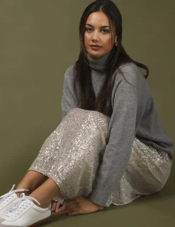 Lyric Sequin Skirt - Champagne
