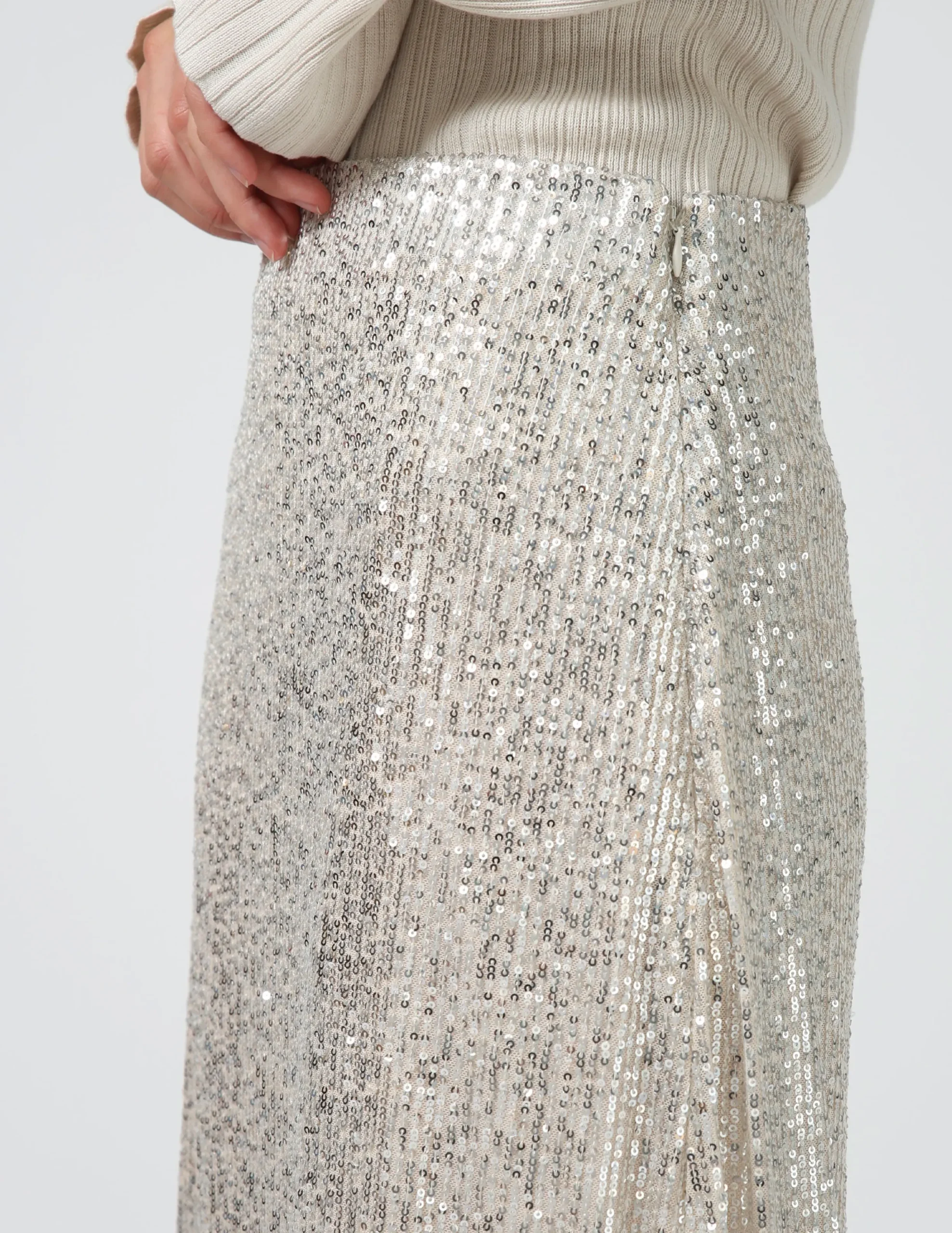 Lyric Sequin Skirt - Champagne