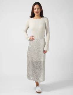 Lyric Sequin Skirt - Champagne