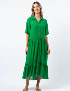 Macy Dress - Juniper Green