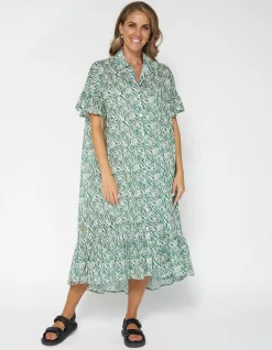 Magnolia Dress - Grassy Zebra