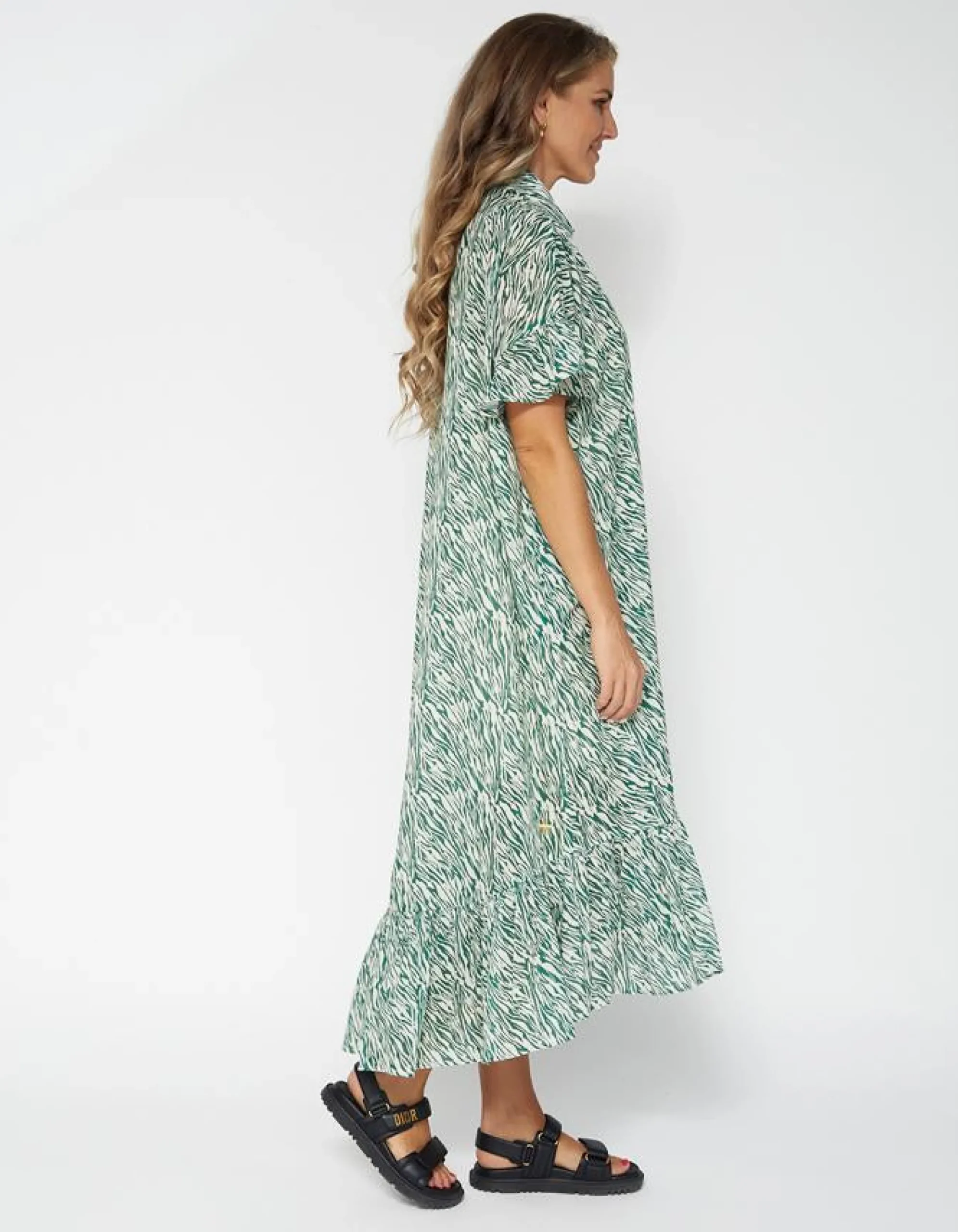 Magnolia Dress - Grassy Zebra